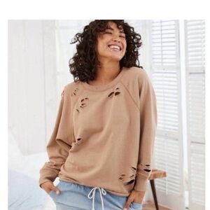Aerie distressed city sweatshirt